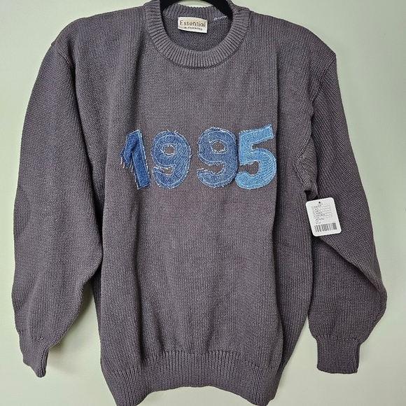 ReMADE By UO Urban Renewal 1995 Denim Patch Sweater, S/M **EACH ONE UNIQUE** - Picture 10 of 11